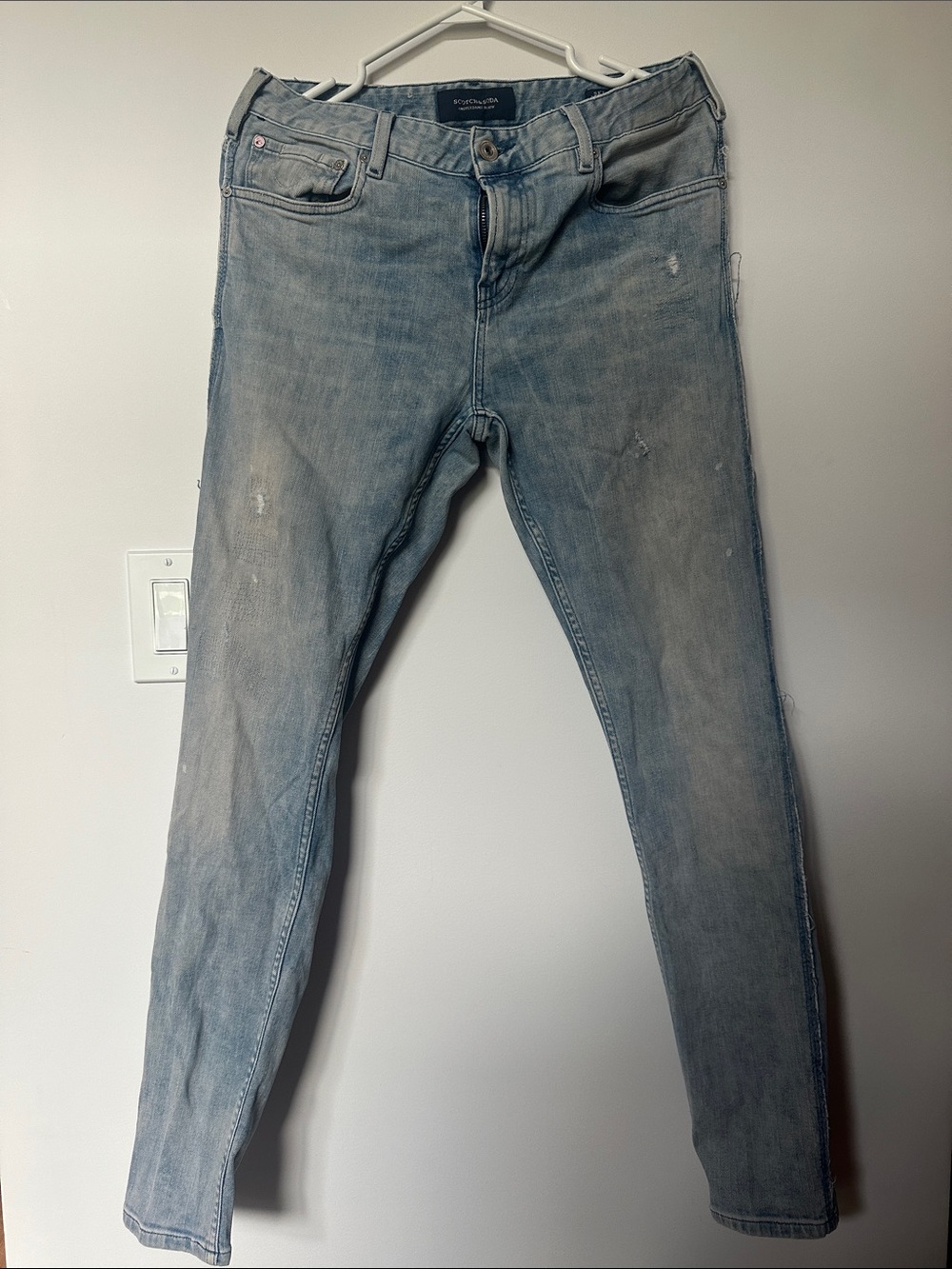 Scotch & Soda Men's Skinny Jeans in Faded Blue